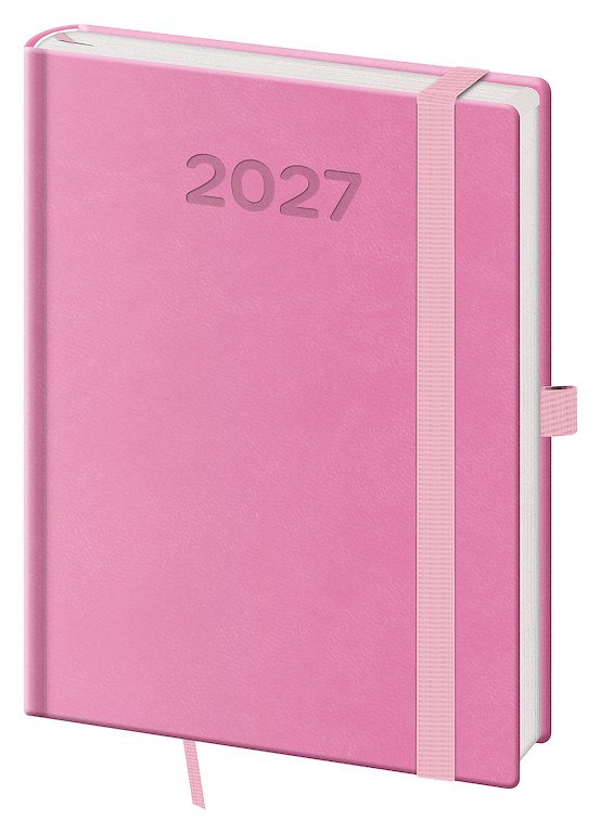 Diáře 2027, plánovací diáře - Týdenní diář B6 Print Pop růžový
