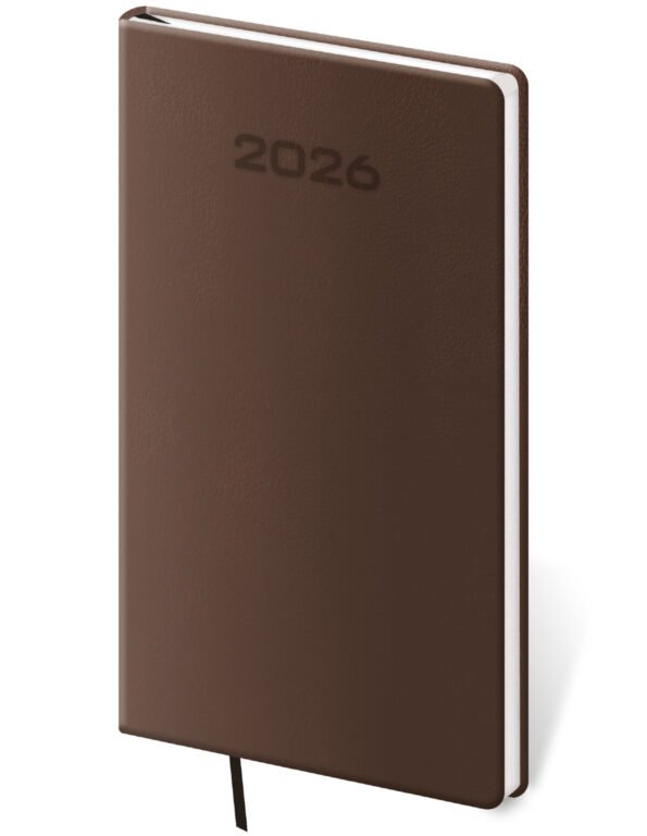 Kapesní koženkové diáře - Kapesní diář Soft hnědý