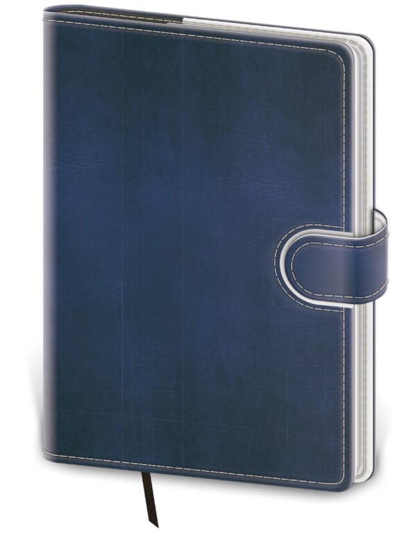 GOMMATO (matné bez struktury) - Kapesní diář Flip modro/bílý