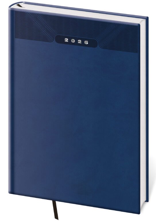 GOMMATO (matné bez struktury) - Týdenní diář A5 Print Classic modrý