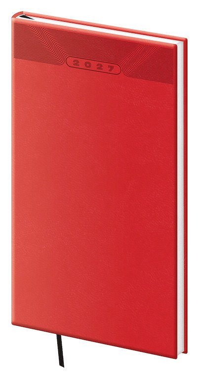 Diáře 2027, plánovací diáře - Kapesní diář A6 Print Classic červený