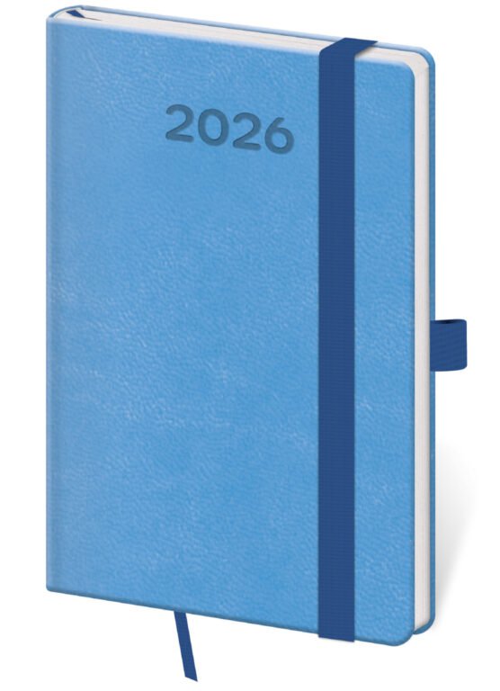 GOMMATO (matné bez struktury) - Kapesní diář Print Pop světle modrý