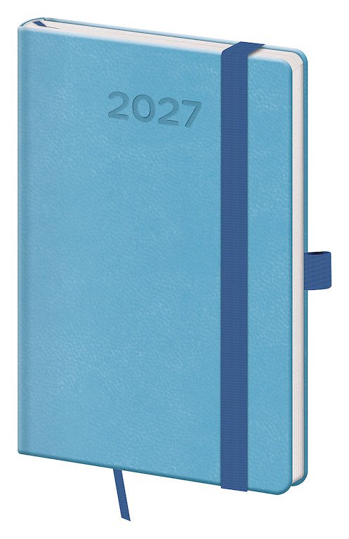 Kapesní diář A6 Print Pop světle modrý