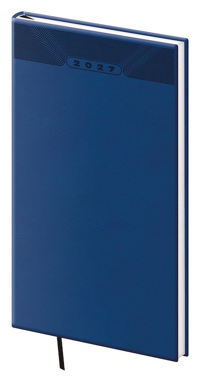 NEBRASCA (imitace kůže) - Kapesní diář A6 Print Classic modrý
