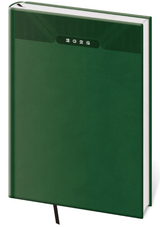 GOMMATO (matné bez struktury) - Týdenní diář B5 Print Classic zelený