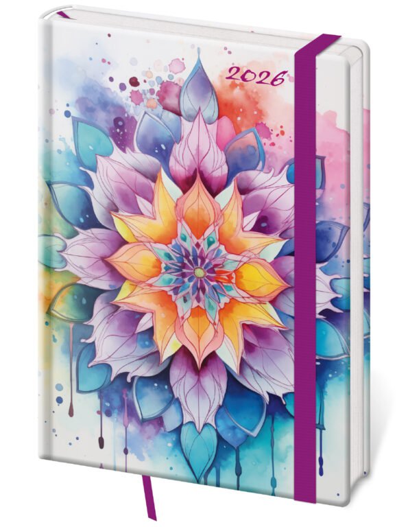 GOMMATO (matné bez struktury) - Týdenní diář A5 Vario Mystic s gumičkou