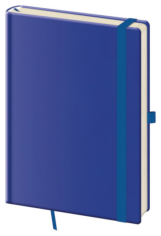 Tečkovaný zápisník Print Plus L Royal blue (čtverečkovaný)