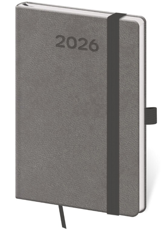 GOMMATO (matné bez struktury) - Kapesní diář Print Pop šedý