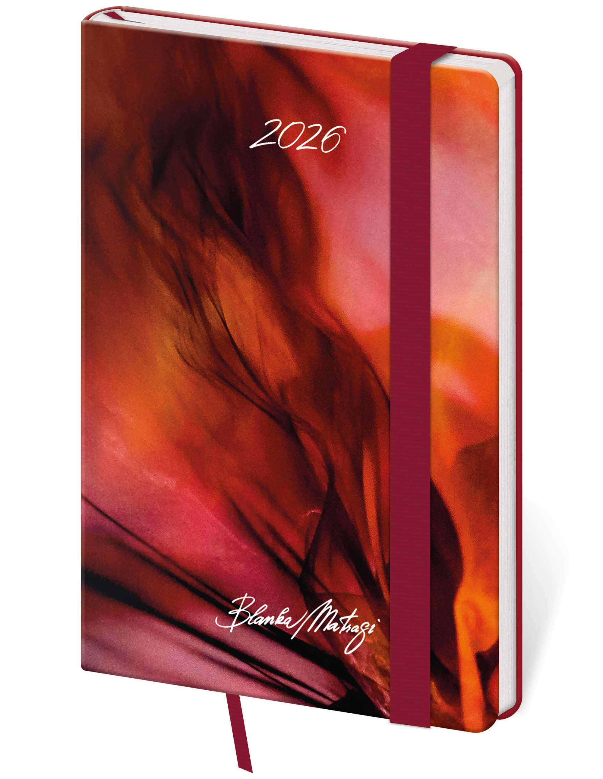 Autorské diáře Blanky Matragi - Kapesní diář Vario Matragi Red s gumičkou