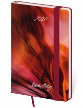 Kapesní diář Vario Matragi Red s gumičkou