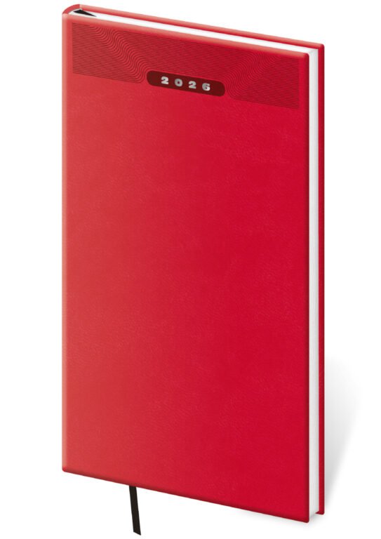 GOMMATO (matné bez struktury) - Kapesní diář Print Classic červený