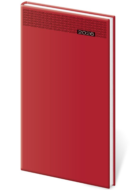 GOMMATO (matné bez struktury) - Kapesní diář Gommato červený