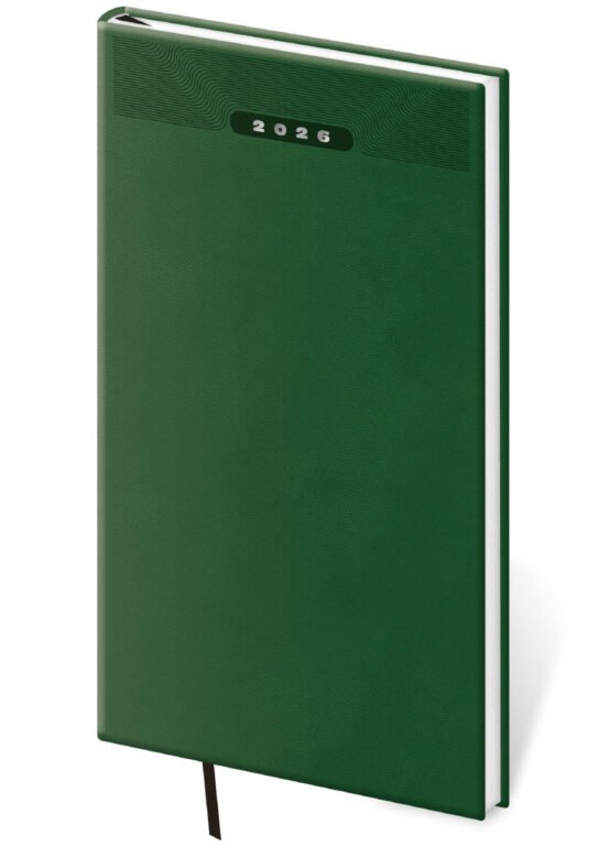 GOMMATO (matné bez struktury) - Kapesní diář Print Classic zelený