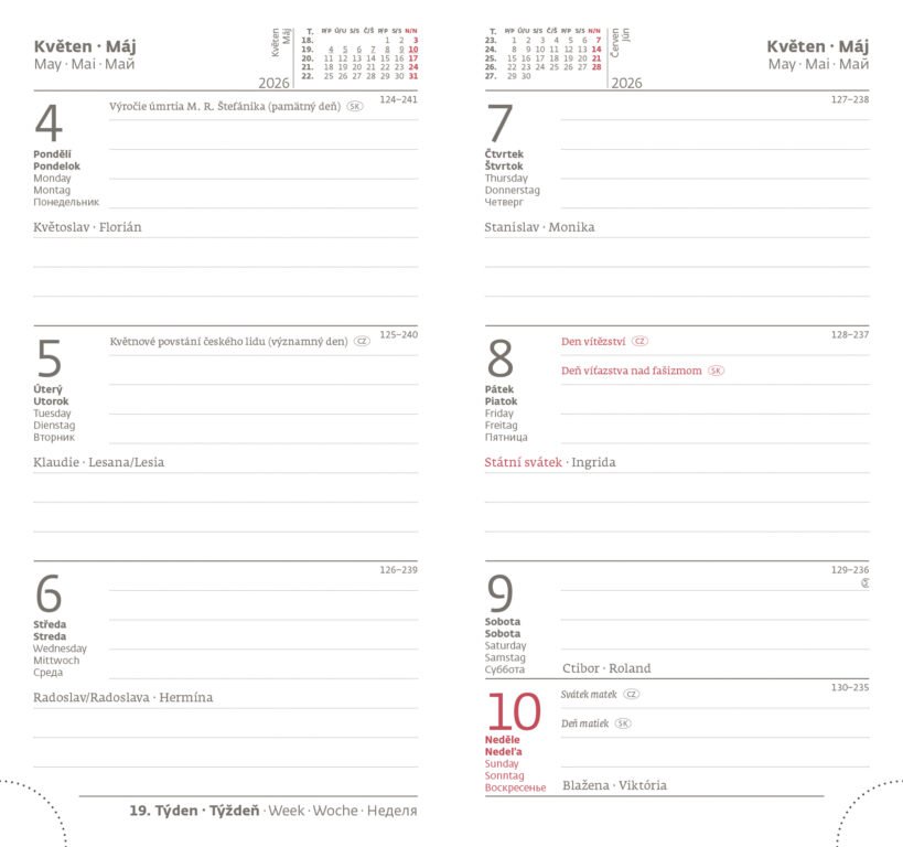 VARIO LYRA (laminace s hedvábným efektem) - Kapesní diář Vario Lyra Nocturno