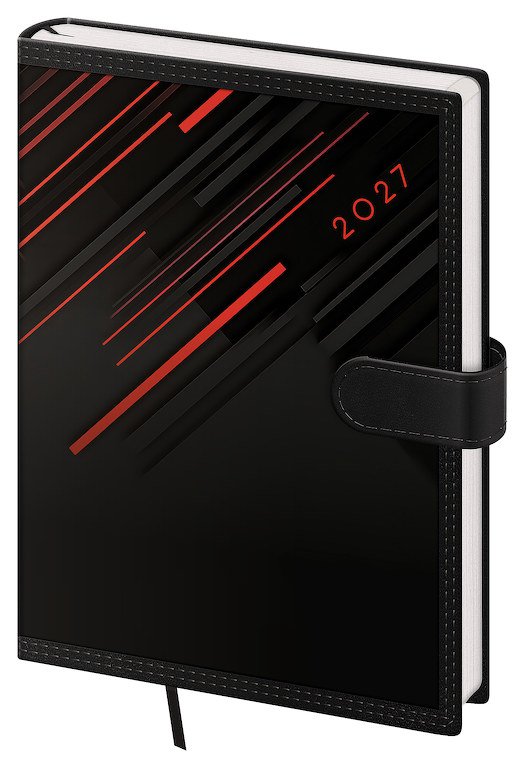 Denní diář A5 Tone s magnetem červený