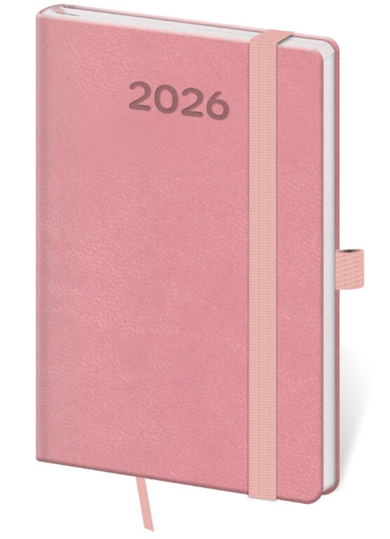 GOMMATO (matné bez struktury) - Kapesní diář Print Pop růžový