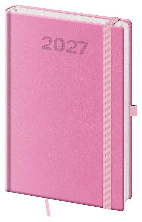 Diáře 2027, plánovací diáře - Týdenní diář A5 Print Pop růžový