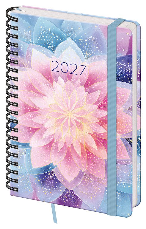 Diáře 2027, plánovací diáře - Týdenní diář A5 Twin s poznámkami Lotus