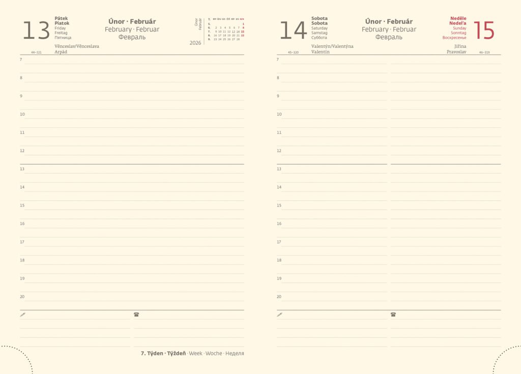 Diáře 2026, plánovací diáře - Denní diář A5 New Praga modrý s gumičkou