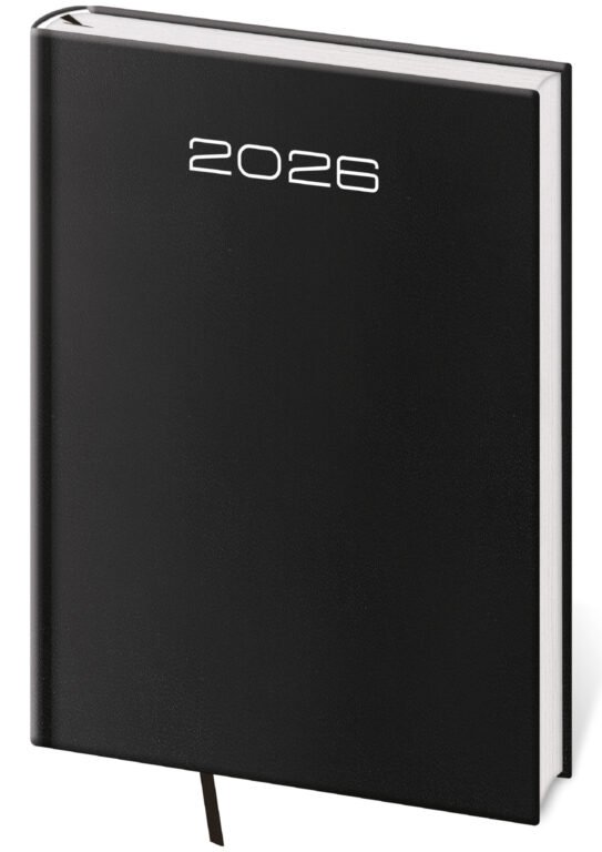 GOMMATO (matné bez struktury) - Denní diář A5 Old Karachi černý