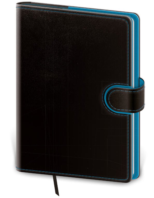 Denní diář B6 Flip černo/modrý