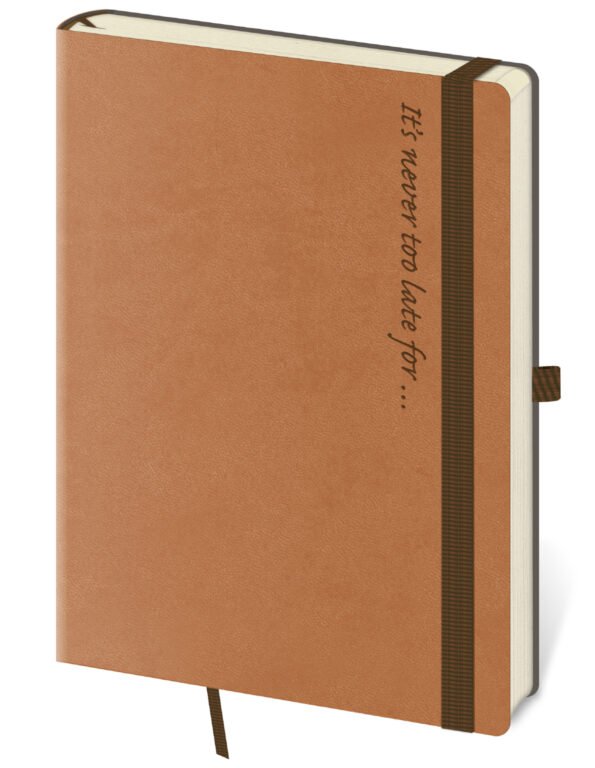 Zápisníky Flip - Tečkovaný zápisník Flexies L Brown (čtverečkovaný)