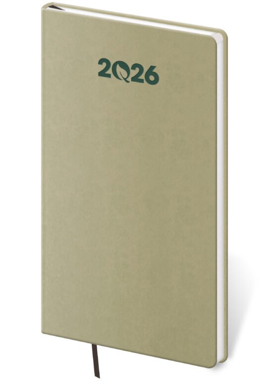 GOMMATO (matné bez struktury) - Kapesní diář ECO Kiwi