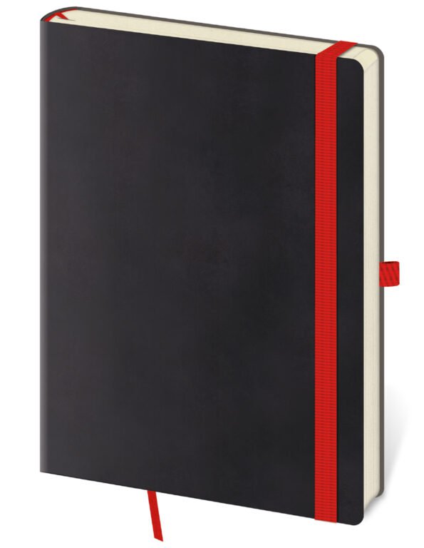 Zápisníky Flip - Linkovaný zápisník Flexies L Black