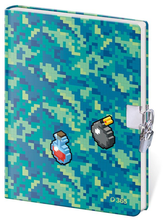 Památníky - Památník 12,5 x 18 cm se zámkem - Pixel Quest
