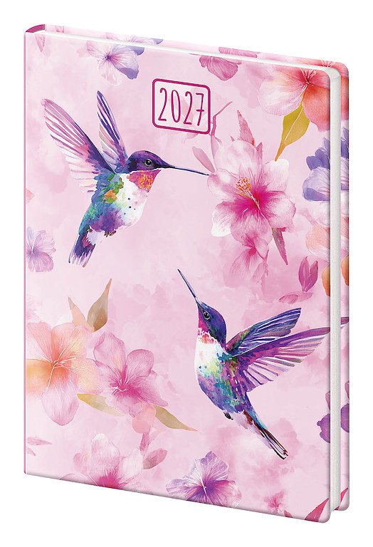 NEBRASCA (imitace kůže) - Kapesní diář A7 Vario Lyra Colibri