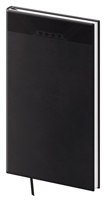 NEBRASCA (imitace kůže) - Kapesní diář A6 Print Classic černý