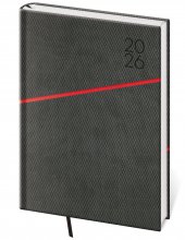 Denní diář A5 Grife šedo/červený