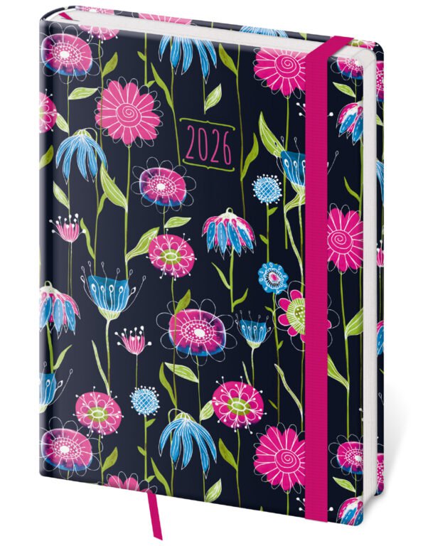 GOMMATO (matné bez struktury) - Denní diář A5 Vario Fragrance s gumičkou