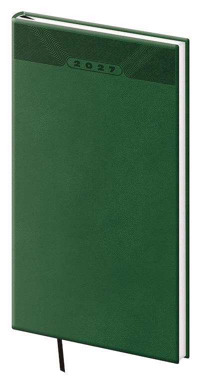 NEBRASCA (imitace kůže) - Kapesní diář A6 Print Classic zelený
