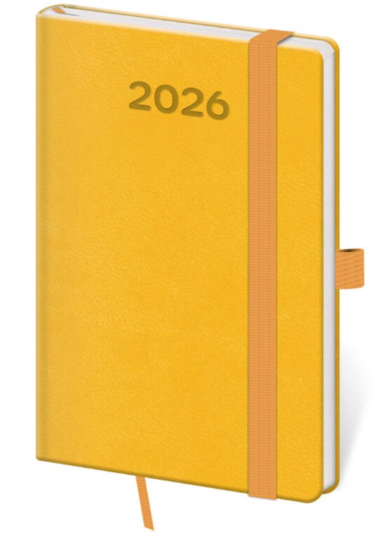 GOMMATO (matné bez struktury) - Kapesní diář Print Pop žlutý