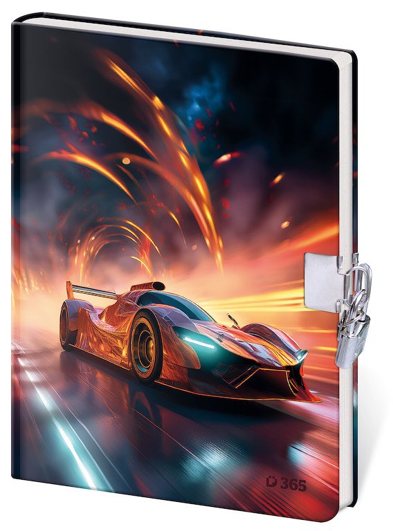 Památníky - Památník 12,5 x 18 cm se zámkem - Sports Car