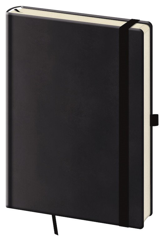 Památníky - Tečkovaný zápisník Print Plus L Black (čtverečkovaný)