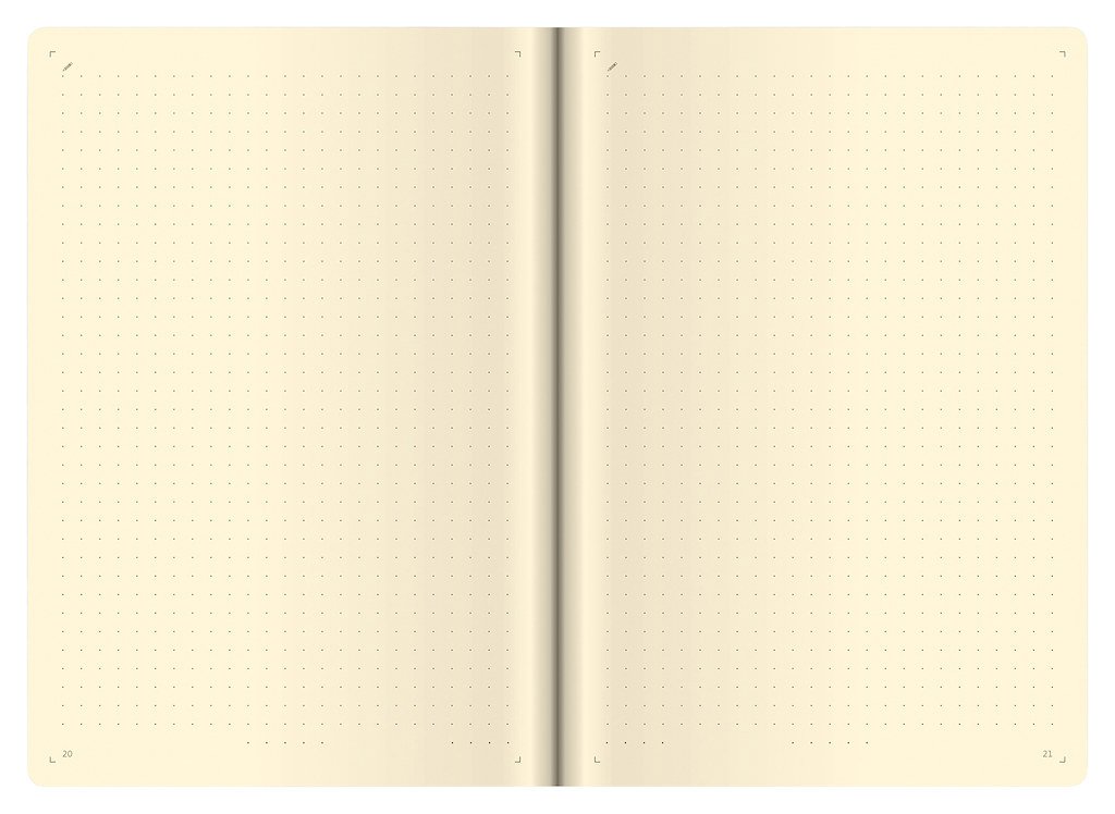 Zápisníky, poznámkové bloky, deníky a notesy - Tečkovaný zápisník Print Plus L Black (čtverečkovaný)