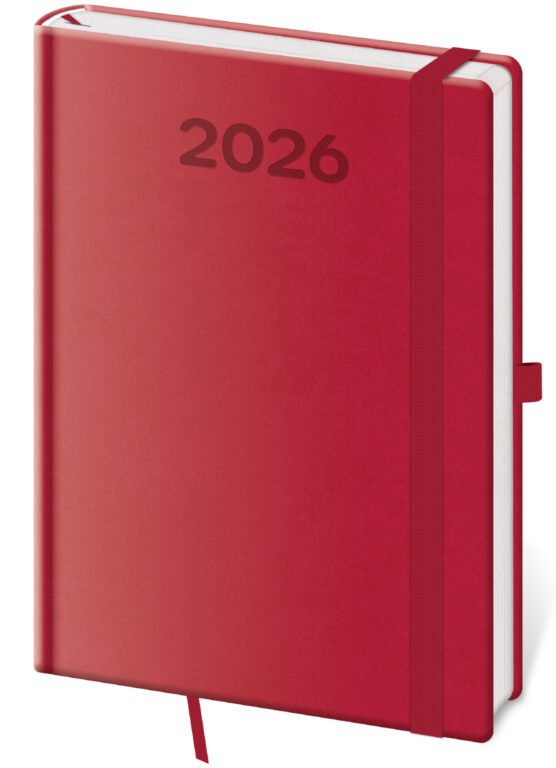 Týdenní diář A5 Print Pop malinový