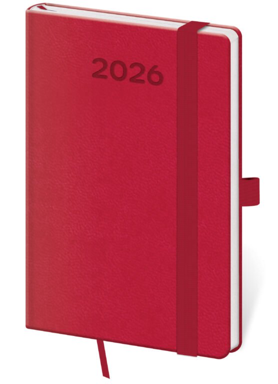 GOMMATO (matné bez struktury) - Kapesní diář Print Pop malinový