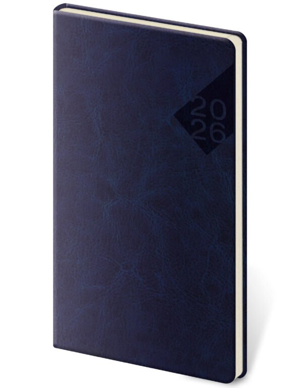 GOMMATO (matné bez struktury) - Kapesní diář Nebrasca modrý