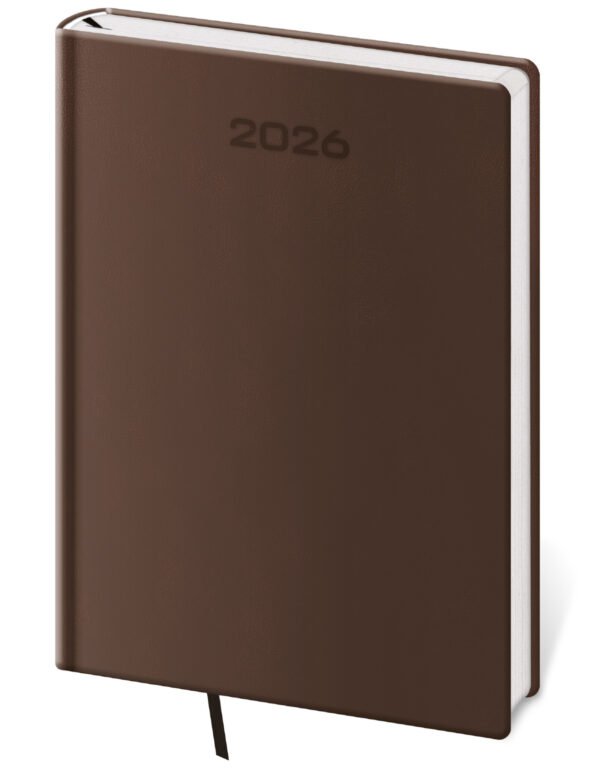 Týdenní diář A5 Soft hnědý