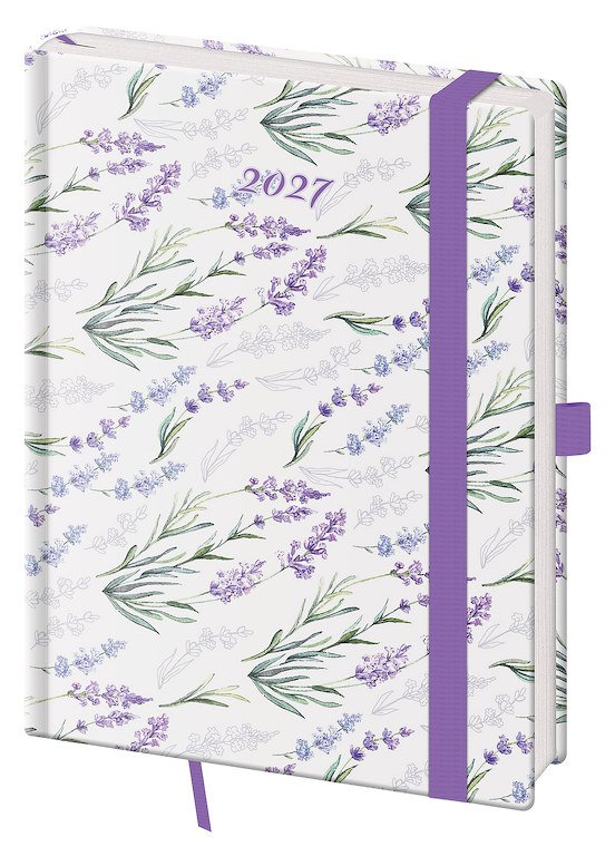 Diáře Vario s gumičkou - Týdenní diář B6 Vario Lavender s gumičkou