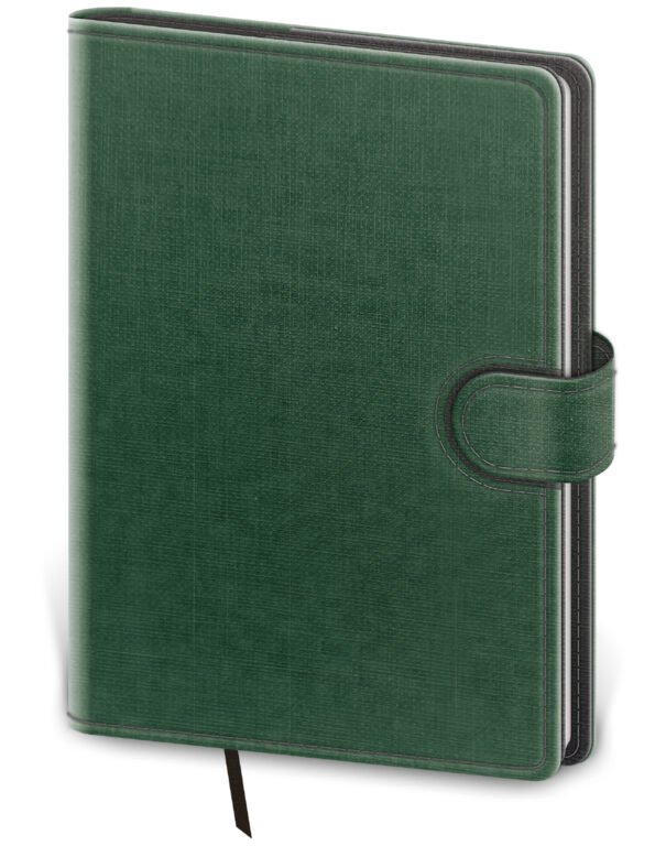 GOMMATO (matné bez struktury) - Denní diář B6 Flip zeleno/šedý