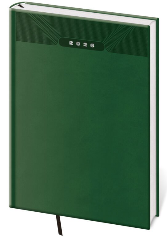 GOMMATO (matné bez struktury) - Denní diář A5 Print Classic zelený