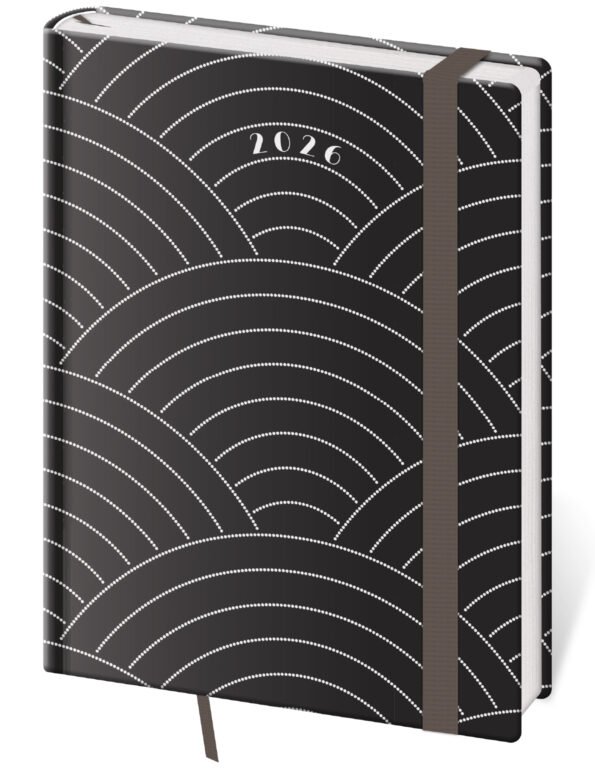 GOMMATO (matné bez struktury) - Týdenní diář B6 Vario Round s gumičkou