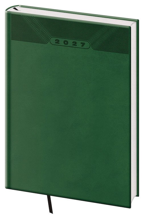 NEBRASCA (imitace kůže) - Týdenní diář B5 Print Classic zelený
