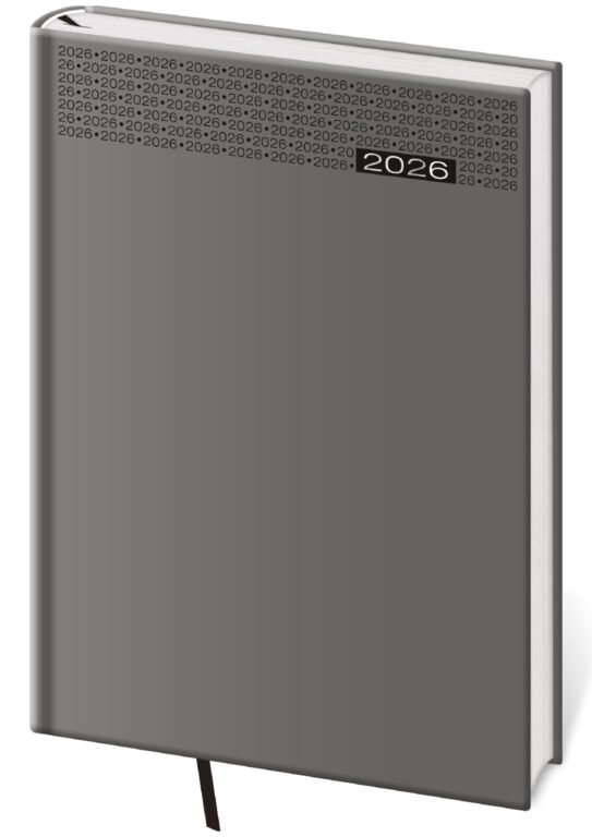 GOMMATO (matné bez struktury) - Denní diář A5 Gommato šedý