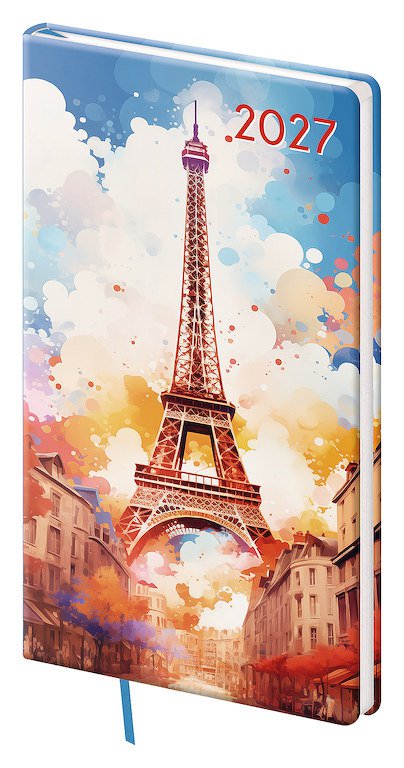 NEBRASCA (imitace kůže) - Kapesní diář A6 Vario Lyra Paris