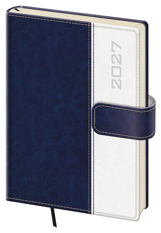 Diáře 2027, plánovací diáře - Denní diář A5 Classic s magnetem modrý